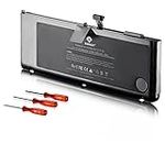 Egoway® New Laptop Battery for Apple A1321 A1286 (only for 2009 2010 Version) Unibody MacBook Pro 15'', fits MC118 MB985 MB986 MC371 MC372 MC373 + Two Free Screwdrivers [Li-Polymer 6-cell 7000mAh/76.7Wh]