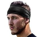 Stirnband Damen und Herren | Haarband Sport Schweißband mit Anti-Rutsch-Streifen | Sport Stirnband für alle Kopfgrößen