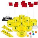 GoSports Yard Links Golf Game with 9 Buckets, Tee Markers and 6 Balls