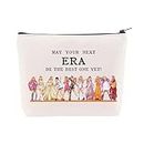 NUMJAW Taylor Makeup Bag,The Eras 2023 New Concert Cosmetics Bag, Swift Tour Outfit Inspired Merch,Gifts ＆ Accessories For TS Fans Swiftie,Singer’s Merchandise Music Lover Makeup Pouch Toiletry Bag, White, Fashion
