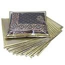Laxis Non-Woven Single Saree Bags Golden Colour, Transparent Saree Covers With Zip, Saree Covers For Storage, Wardrobe Organiser, Size-36x42x2 CM (Pack of 10)