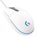 Logitech G102 Light Sync Gaming Wired Mouse with Customizable RGB Lighting, 6 Programmable Buttons, Gaming Grade Sensor, 8K DPI Tracking,16.8mn Color, Light Weight - White