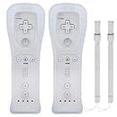TechKen Telecomando per Wii Controller, 2 pezzi, con telecomando per il gioco, con custodia in silicone, senza Motion Plus