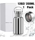 12oz Stainless Steel Water Bottle Outdoor Camping Hiking Sports Flask Drinking