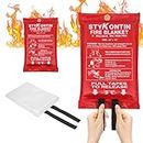 stykontin Emergency Fire Blanket for Home and Kitchen Fire Extinguishers for The House x1 Fiberglass Fire Blankets Emergency for Home Fireproof Blanket Fire Retardant Blankets Grease Spray