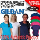 Womens Gildan T Shirts Cotton Plain Tops Shirt Tee tshirt Ladies T-Shirt Tees