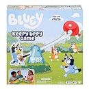 Bluey Keepy Uppy Game. Help Bluey, Bingo, and Chilli Keep The Motorized Balloon in The Air with The Character Paddles for 2-3 Players. Ages 4+