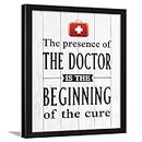 Chaka Chaundh- Doctor Quotes Wall Frames -Doctor poster- Quotes Wall Frames for Hospital - Medical quotes wall frames - Quotes wall frames for clinic -(14 X11 Inches) (Presence of a Doctor - White)