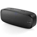 LENRUE Bluetooth Speaker, Wireless Portable Speaker with Loud Stereo Sound, Rich Bass, 12-Hour Playtime, Built-in Mic. Perfect for iPhone, Samsung and More -Black