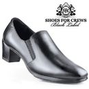 SFC Shoes for Crews Classico Black Leather Women's shoes 3701 Sz 5 / 35 NEW