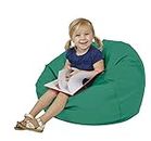 FDP SoftScape Classic 26" Junior Bean Bag Chair, Furniture for Kids, Perfect for Reading, Playing Video Games or Relaxing, Alternative Seating for Classrooms, Daycares, Libraries or Home - Green