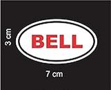Bell Sticker, for Helmet,Any Surface car/Bike (7 cm X 3 cm) UV Printed Vinyl Die Cut,Water Proof,no Fade