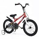 INFANS Kids Bike 14 16 Inch with 95% Assembled, Adjustable Seat, Balance or Training Wheels, Coaster Brake, Toddler Children Bicycle for 4 to 8 Years Old Boys Girls (14 Inch, Red)