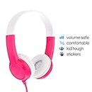 Buddyphones Discover Volume Limiting Kids Headphones | Durable, Comfortable,& Customizable| Pink