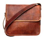 Vintage Mens Genuine Pure Leather Laptop Bag Messanger Bag for Up to 11" Laptop