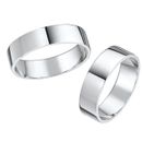 His & Hers Palladium Wedding Rings 5&7mm Flat Court Solid Hallmarked 950 Bands