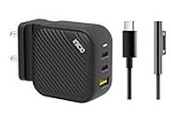 INICIO Surface Charging Kit 65W USB-C PD Wall Charger + Type C DC 15V Surface Connect Port Cable Compatible for Microsoft Surface Pro 9 8 7 6 5 4 3 X, Surface Laptop, Surface Go 2 (Black)