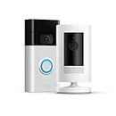 Ring Video Doorbell (2nd Gen) + Ring Outdoor Camera (Stick up Cam) by Amazon | Wireless Video Doorbell Security Camera with 1080p HD Video, battery-powered, Wifi, easy installation