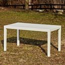 6 Sitzer Groß Weiß Rechteck Garten Lattenrost Tisch Kunststoff Outdoor Möbel