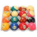 Billiard Ball Set, Enough Hardness Long Color Life Resin Material Pool Table Accessories for Bars for Leisure Sports for Game Rooms