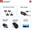 Accessori Regno Unito per auto stereo Junsun Android DAB fotocamera posteriore adattatore fibra Adas