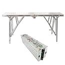 GaeaAuto Portable Folding Scaffolding Platform Work Bench Scaffold Step Ladder with Adjustable Height and 882 lbs Max Load