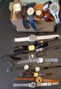 Vintage untested watch lot of 17 Mens Womens watches Aquatech Timex Fashion