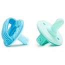 Munchkin Sili-Soothe & Teethe Silicone Soother & Teether Blue & Mint - 2 count