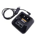 Morza USB Battery Charger Replacement for Baofeng UV-5R UV-5RE DM-5R Portable Two Way Radio Walkie Talkie