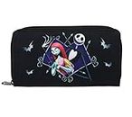 The Nightmare Before Christmas NBX Jack & Sally Spacious Black Zipped Polyester Purse