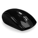 OcioDual Mouse Ottico Senza Fili 2.4G USB 1600 DPI 6 Pulsanti per PC Laptop Computer Nero Lucido Wireless Optical Regolabile