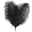 Soarer Black Ostrich Feathers Bulk - 30pcs 8-10 inches for Wedding Party Centerpieces, Home Decorations and DIY Crafts(Black)