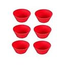 Muffin Moulds | Pack of 6 | Cupcake Mould | Baking Mould | Set of 6 | Oven Muffin Moulds | Muffin Baking Cups | Silicone Muffin molds | Silicone Cupcake molds 6 Pair