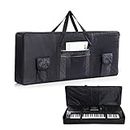 61 Key Keyboard Case, Keyboard Bag 38.5"x16"x5.9" Portable Water Repellency Keyboard Carrying Case with 3 Pockets (61 key keybord cover)