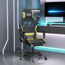 VidaXL Gaming Chair w/ Footrest Fabric in Green/Black | 51.2 H x 26 W x 22.8 D in | Wayfair 3143728