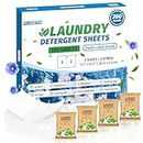 FIXSMITH Laundry Detergent Sheets - 200 Loads (100 Sheets) Fresh Linen Scent - Hypoallergenic,Eco Friendly Laundry Detergent Strips Ultra-Concentrated Travel Detergent Sheets.Plastic-Free,Liquidless