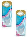 2 Lot Amope Gel Activ FLAT SHOE Insoles Slim Invisible Size 5-10 Foot NEW