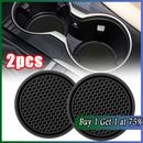 2x Car Cup Holder Anti Slip Insert Coasters Pads Mats Interior Accessories Black