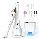 TOUCHBeauty Manicure/Pedicure Kit with UV Light and 5 Replacement nail bits,Professional Nail File Drill Tool with 5 Attachment TB-1335 Golden