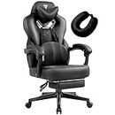 Vigosit Gaming Chair- Gaming Chair with Footrest, Mesh Gaming Chair for Heavy People, Ergonomic Reclining Gamer Computer Chair for Adult, Big and Tall Office PC Chair Gaming with Massage Black (PRO)