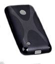 X-Rubber Silikon TPU Cover Case Handy Hülle Bumper  Schwarz für Nokia Lumia 530