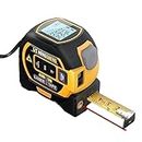Measurin Sight 3-in-1 Infrared Laser Tape Measuring, Laser Tape Measure, 3 in 1 Digital Distance Meters with LED Display, Single/Continuous,Level, Area Pythagorean Measurement (40M,Yellow)