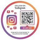 SCAN ME | Instagram QR Code Stickers | Ready to Be Activated Instantly with Your Instagram URL for Viewers to Follow | Pack of (3)