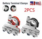 (USA)1Pair Automotive Car Top Post Battery Terminals Wire Cable Connectors Clamp