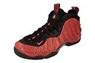 Nike Men's Air Foamposite One Basketball Shoe, "Cracked Lava" Black/Bright Crimson, 7