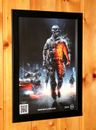 Videojuego Battlefield 3 raro póster pequeño/página de anuncio enmarcada PS3 Xbox 360