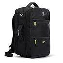 Zingaro 40L Large Black 35 Features Travel Backpack with Laptop Compartment For Men Women| Separate Clothing, Shoes, Electronics Compartment| Free Laundry Bag & Rain cover| Secret Pocket