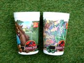 Vintage McDonalds Jurassic Park Plastic Cups 1990 TRICERATOPS / BRACHIOSAURUS
