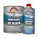 Speedokote High Gloss Jet Black 2K Acrylic Urethane, 3/4 Gallon Black and 1 Quart Activator, SMR-9705-M