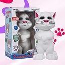 Gooyo GY-838-17/18 Electronic Pet Talking Toy Cat for Kids | Best Musical Toy with More Features | Best Gift for Kids | White Color, 3xAA Battery (Not Included)